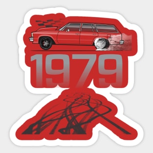 1979 multi Color Wagon Sticker